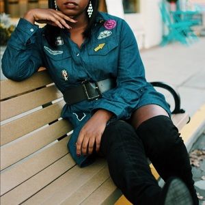 Mango USA Jeans Button Down Dress (No Belt)